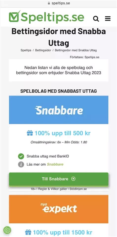 Spelbolag med Snabba Uttag » Betting med Snabbast Uttag 2023.